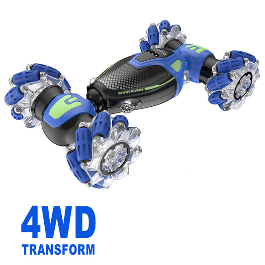 Contixo SC10 Cobra Speed Crawler RC Stunt Car - 4WD with Remote & Gesture Control, Blue