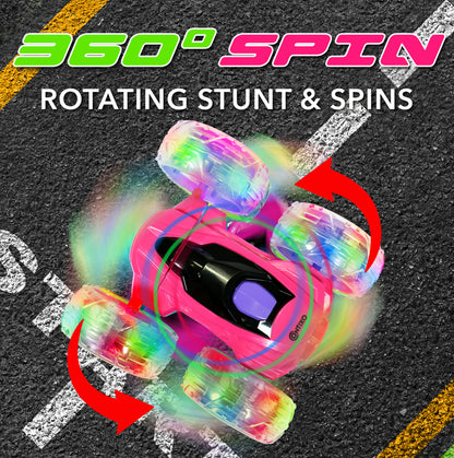 Contixo RC Stunt Car 4WD - 360 Spins, LED Lights
