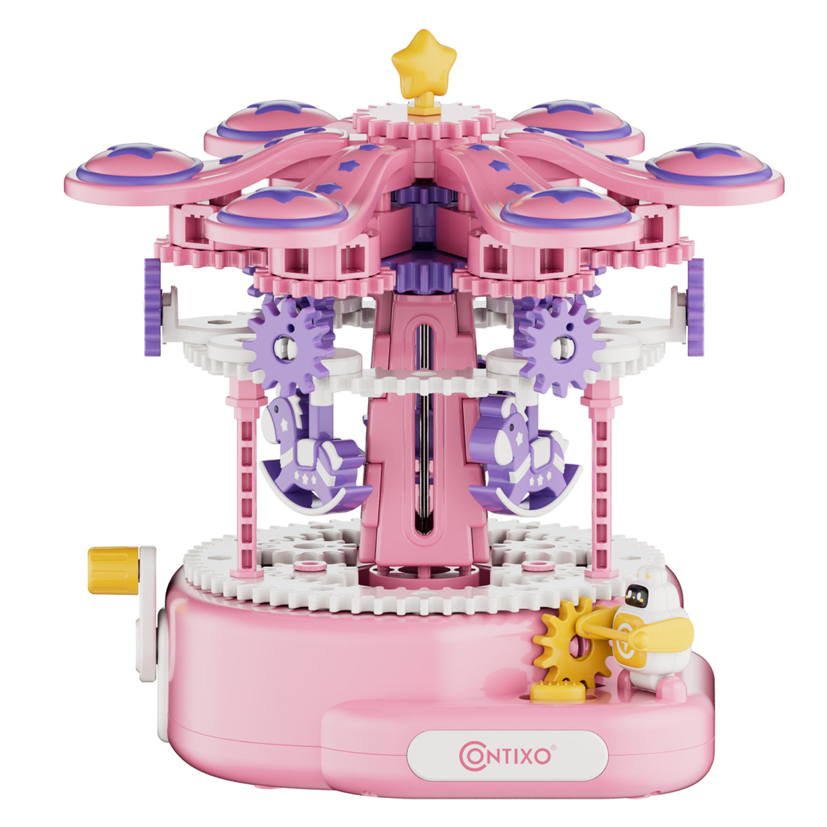 Contixo ST12 Carousel Building Set | 31-Piece Toy with Music & Hand Crank