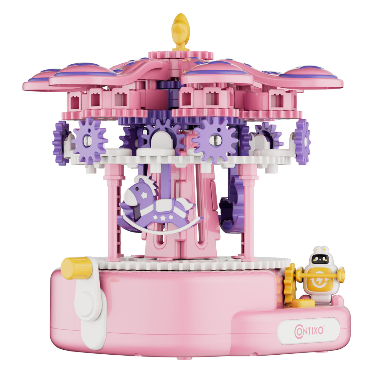 Contixo ST12 Carousel Building Set | 31-Piece Toy with Music & Hand Crank