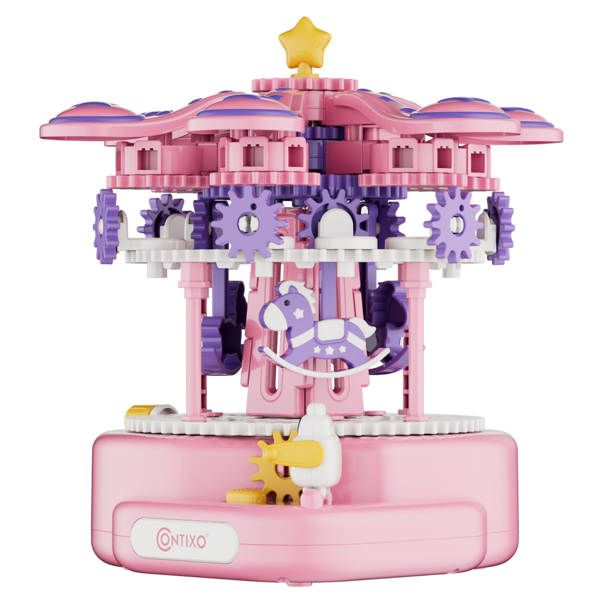 Contixo ST12 Carousel Building Set | 31-Piece Toy with Music & Hand Crank