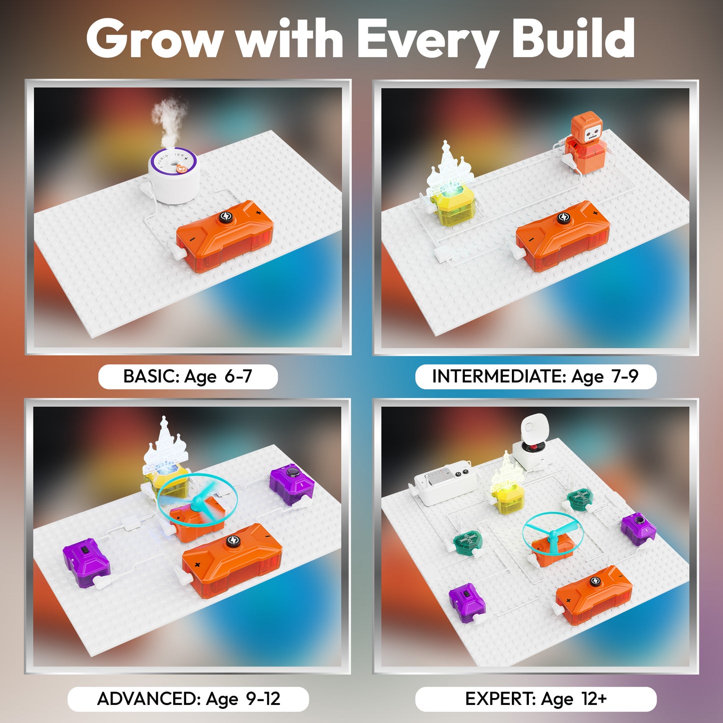 Contixo - ST36 Science Circuit Block Set, STEM Electronic Building Kit, Hands-On Learning Circuit Blocks