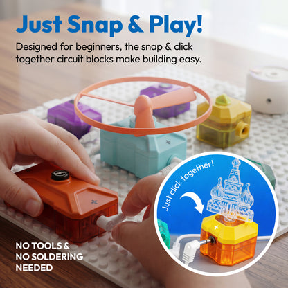 Contixo - ST36 Science Circuit Block Set, STEM Electronic Building Kit, Hands-On Learning Circuit Blocks