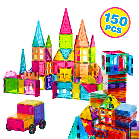 MAGBLOCK 120 PCS Magnetic Building Blocks for Kids - 3D Construction Toys  Set