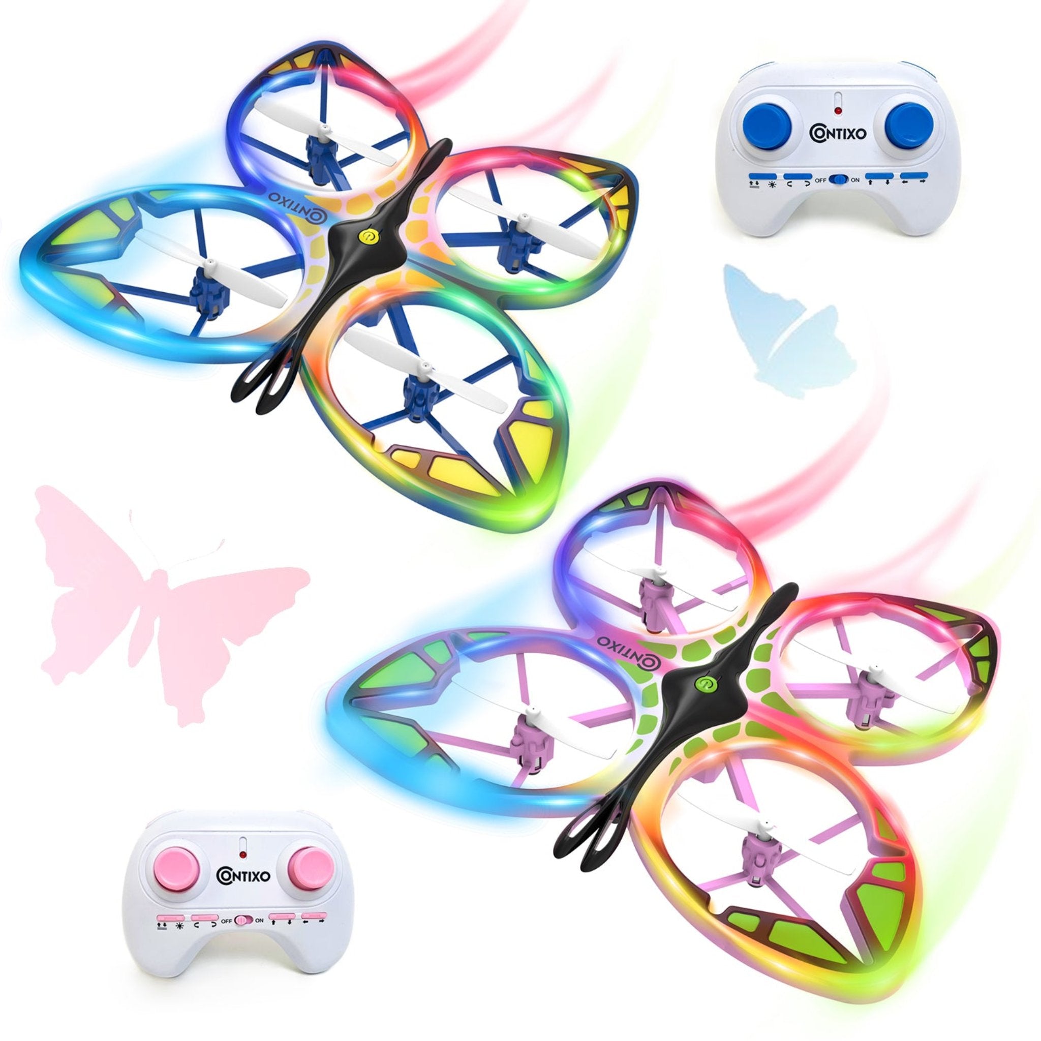 Contixo TD2 Butterfly Drone with LED Light Effects