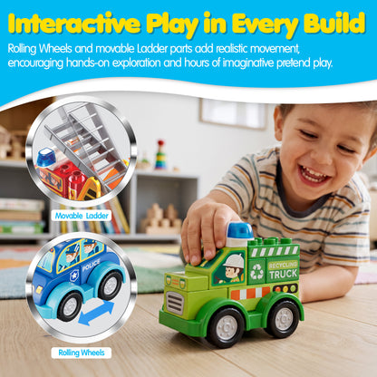 Contixo TF1 2-in-1 Transforming Building Set, 93 Pieces, Ages 3+