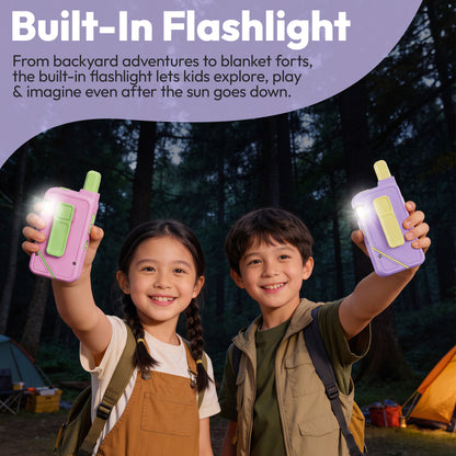 Contixo TK1 Kids Video Walkie Talkies | Pink & Purple 2-Pack with Camera