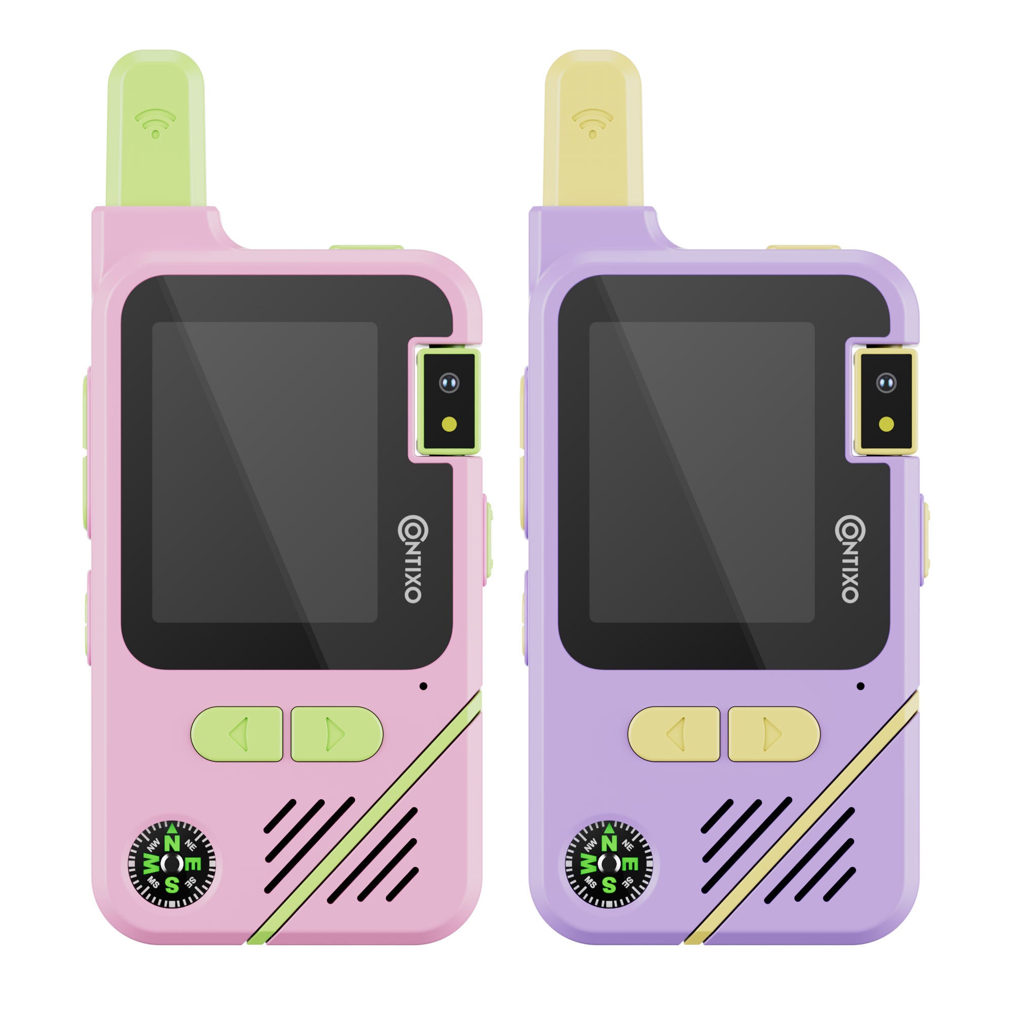 Contixo TK1 Kids Video Walkie Talkies | Pink & Purple 2-Pack with Camera