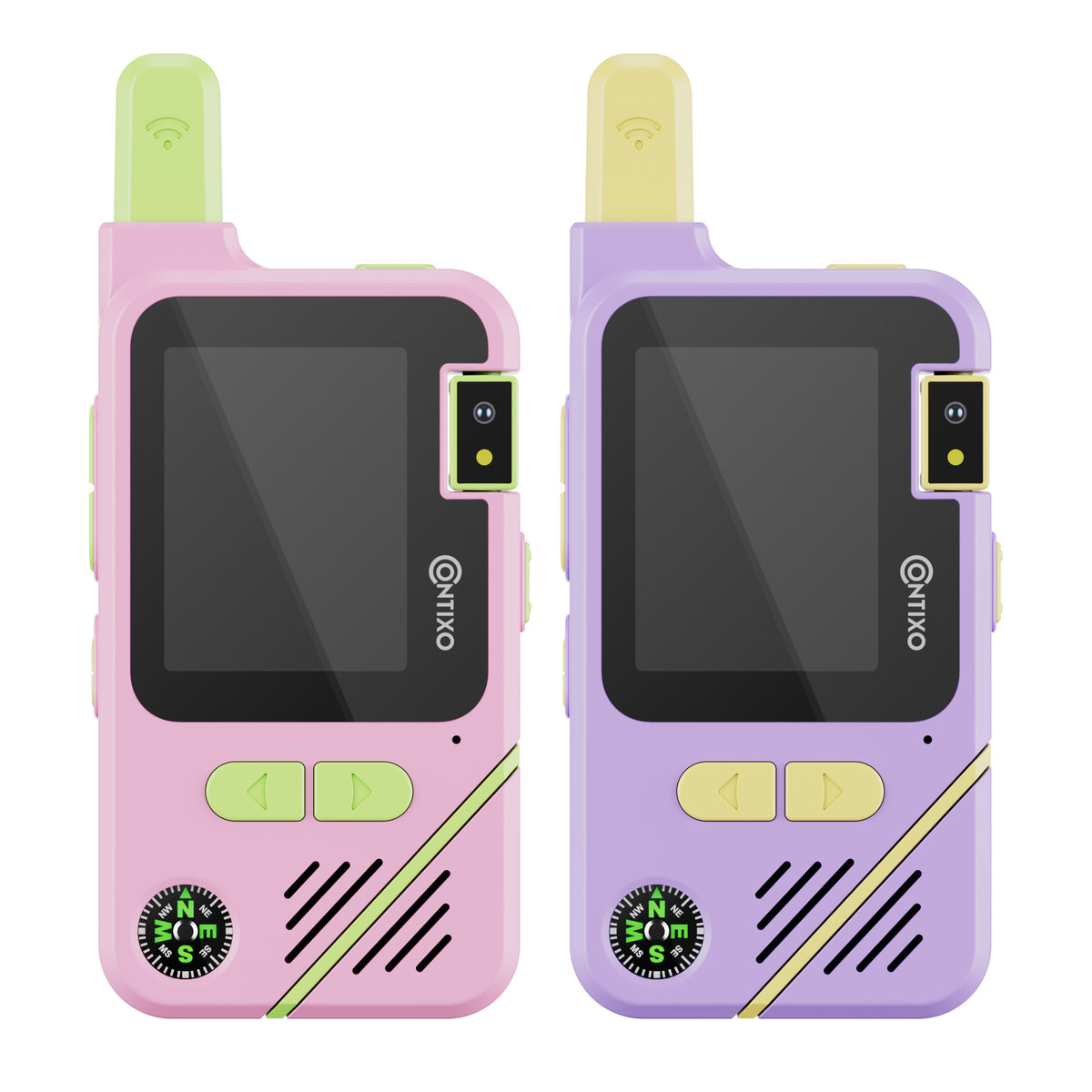Contixo TK1 Kids Video Walkie Talkies | Pink & Purple 2-Pack with Camera