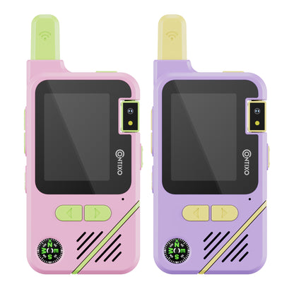 Contixo TK1 Kids Video Walkie Talkies | Pink & Purple 2-Pack with Camera