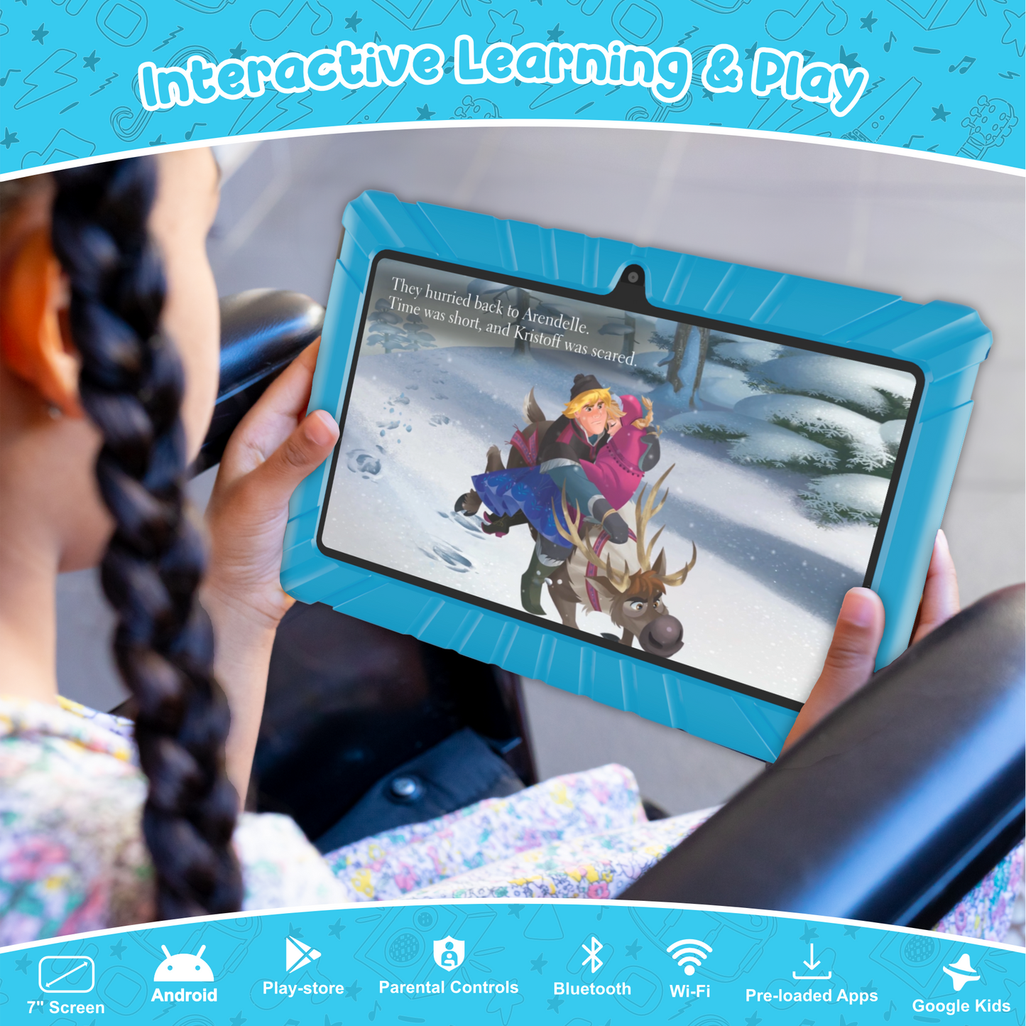 Contixo V8 7" Kids Tablet with Kids Bluetooth Karaoke and Two Microphones