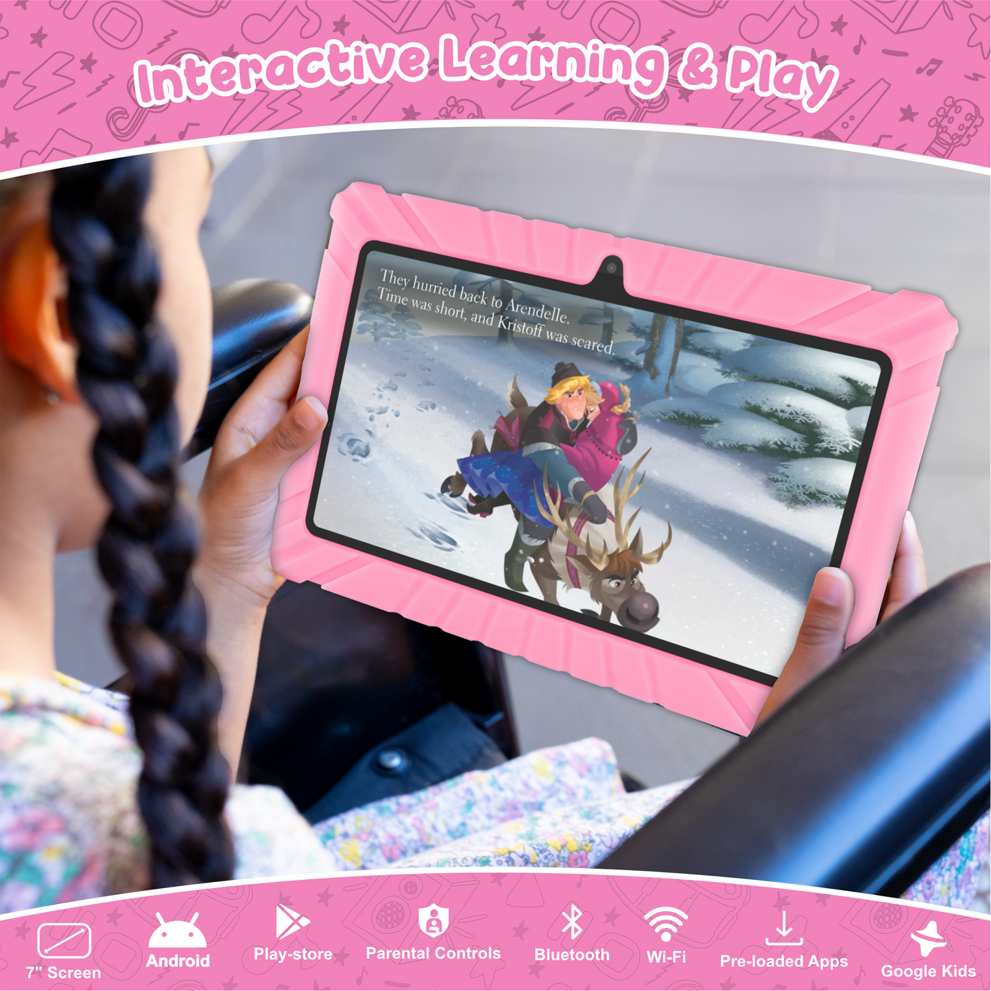 Contixo V8 7" Kids Tablet with Kids Bluetooth Karaoke and Two Microphones