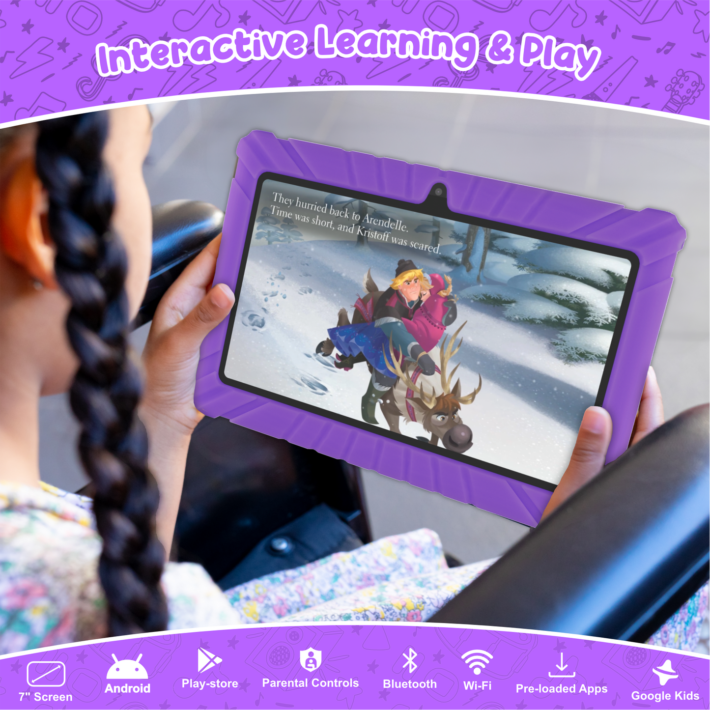 Contixo V8 7" Kids Tablet with Kids Bluetooth Karaoke and Two Microphones
