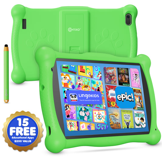 Contixo V10 Kids HD & Bluetooth 7" Tablet - 50 Disney eBooks, Kickstand & Stylus Included
