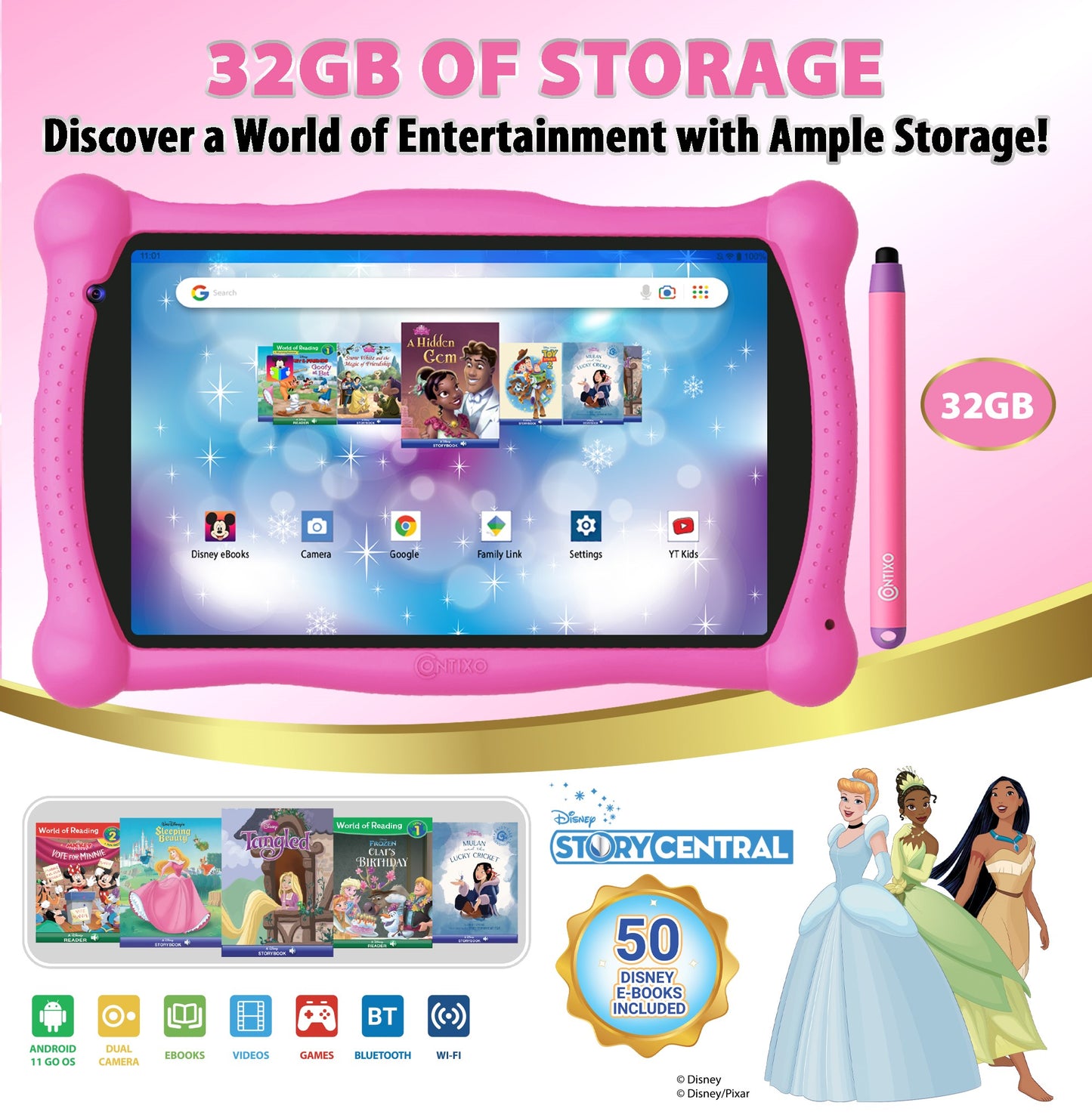 Contixo V10 7" Kids Tablet with Smart Watch Bundle
