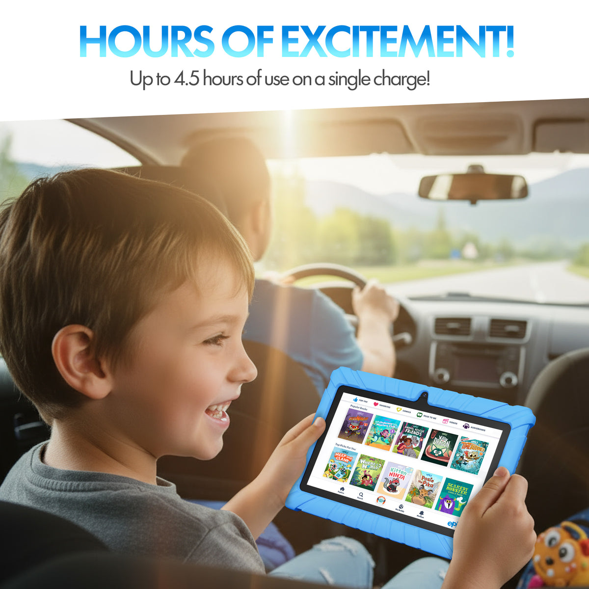 Contixo 7" Kids V8 Tablet Bundle | 32GB Android 13 |  KB7 Wired Headphones & Bag