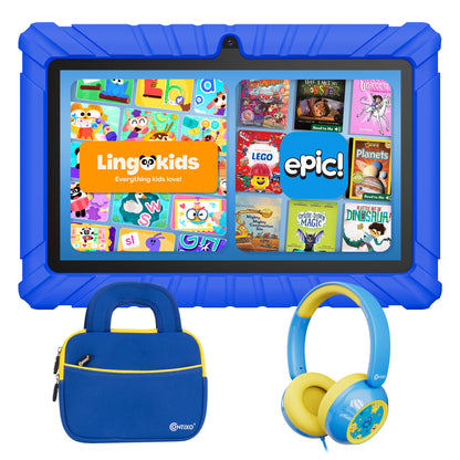 Contixo 7" Kids V8 Tablet Bundle | 32GB Android 13 |  KB7 Wired Headphones & Bag