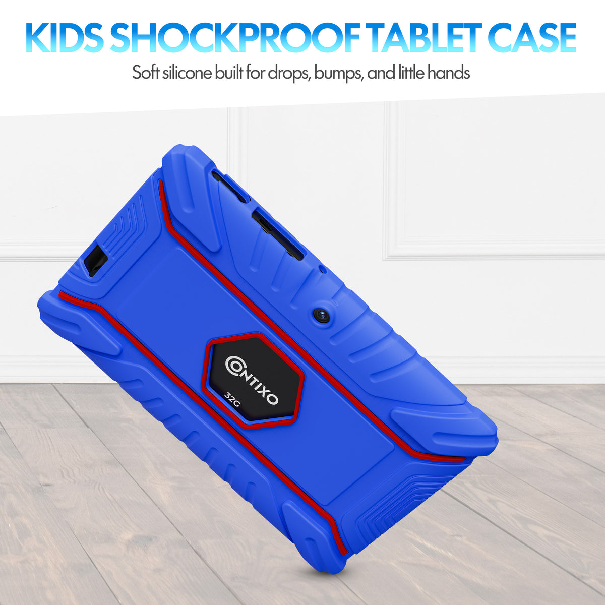 Contixo 7" Kids V8 Tablet Bundle | 32GB Android 13 |  KB7 Wired Headphones & Bag