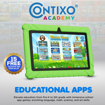 Contixo V8-2 - 7-Inch Kids Tablet - STEM Learning, 32GB, Wi-Fi, Parental Controls