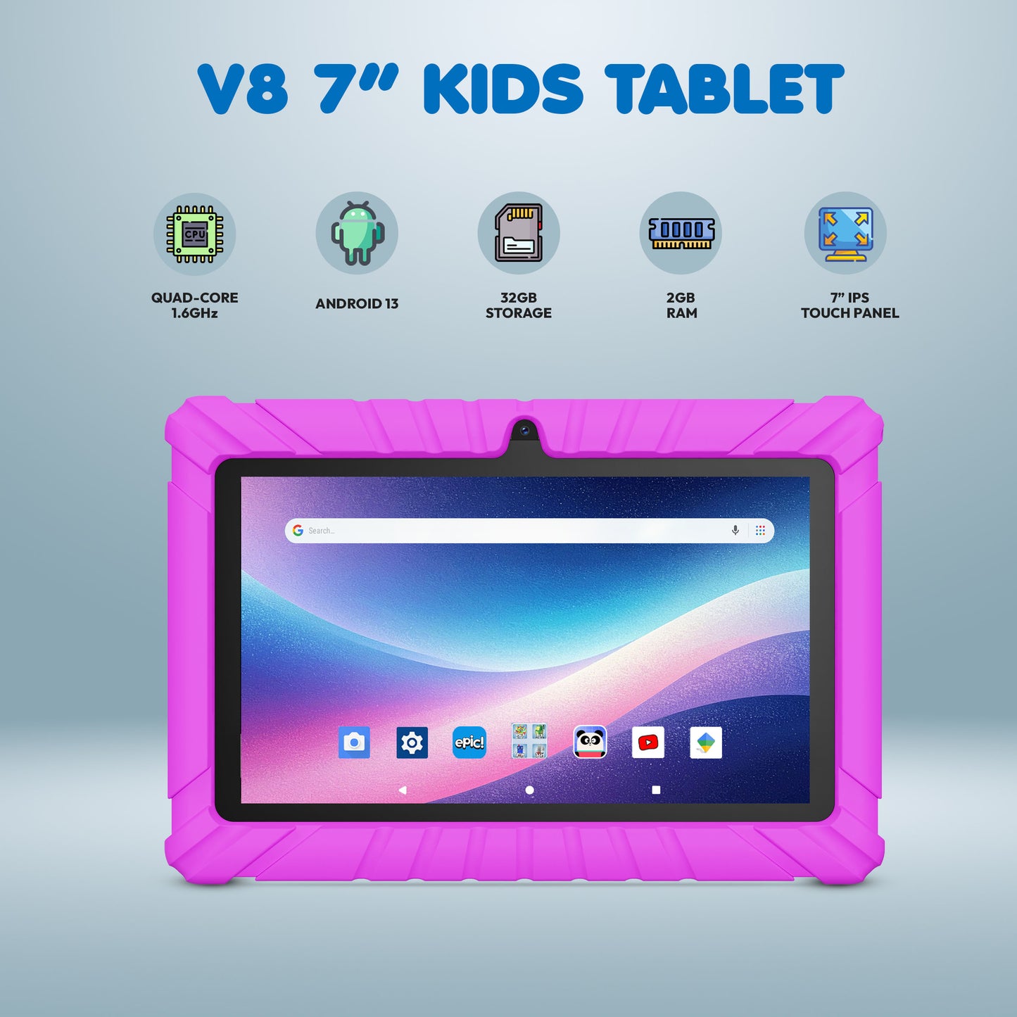 Contixo V8-2 - 7-Inch Kids Tablet - STEM Learning, 32GB, Wi-Fi, Parental Co