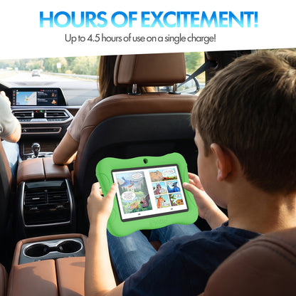 Contixo 7" Kids V9 Tablet Bundle | 32GB Android 13 | Wired KB7 Headphones & Bag