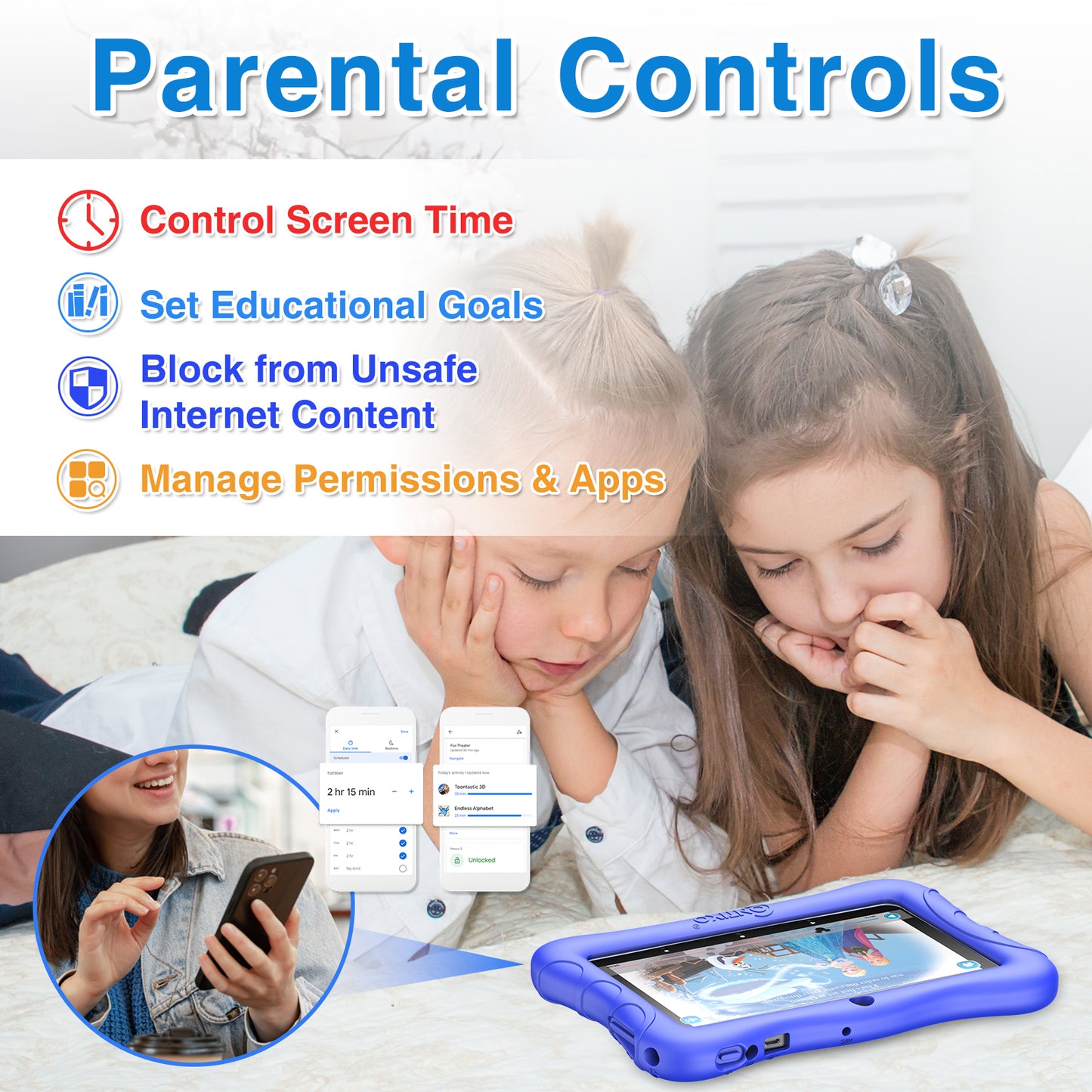 Contixo V9 Kids HD 7" Tablet - 50 Disney eBooks & Kickstand Included