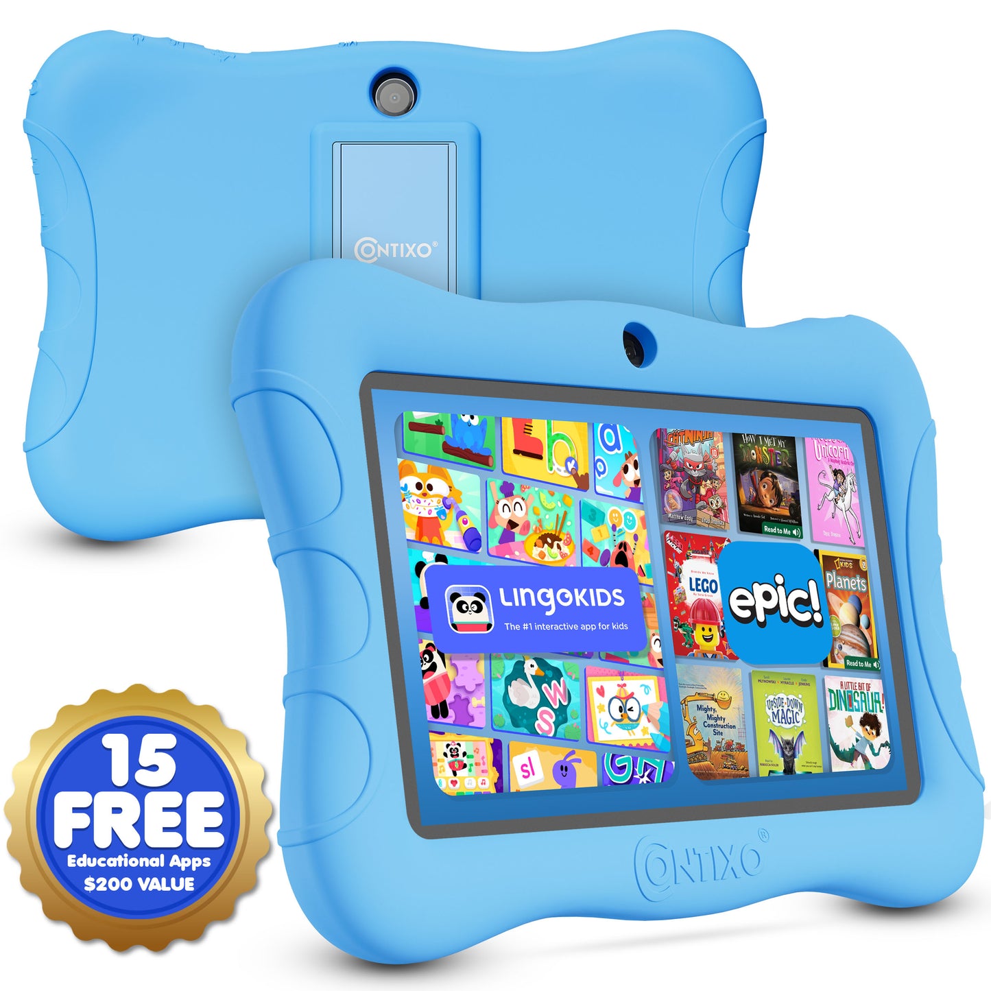 Contixo V9 Kids HD 7" Tablet - 50 Disney eBooks & Kickstand Included