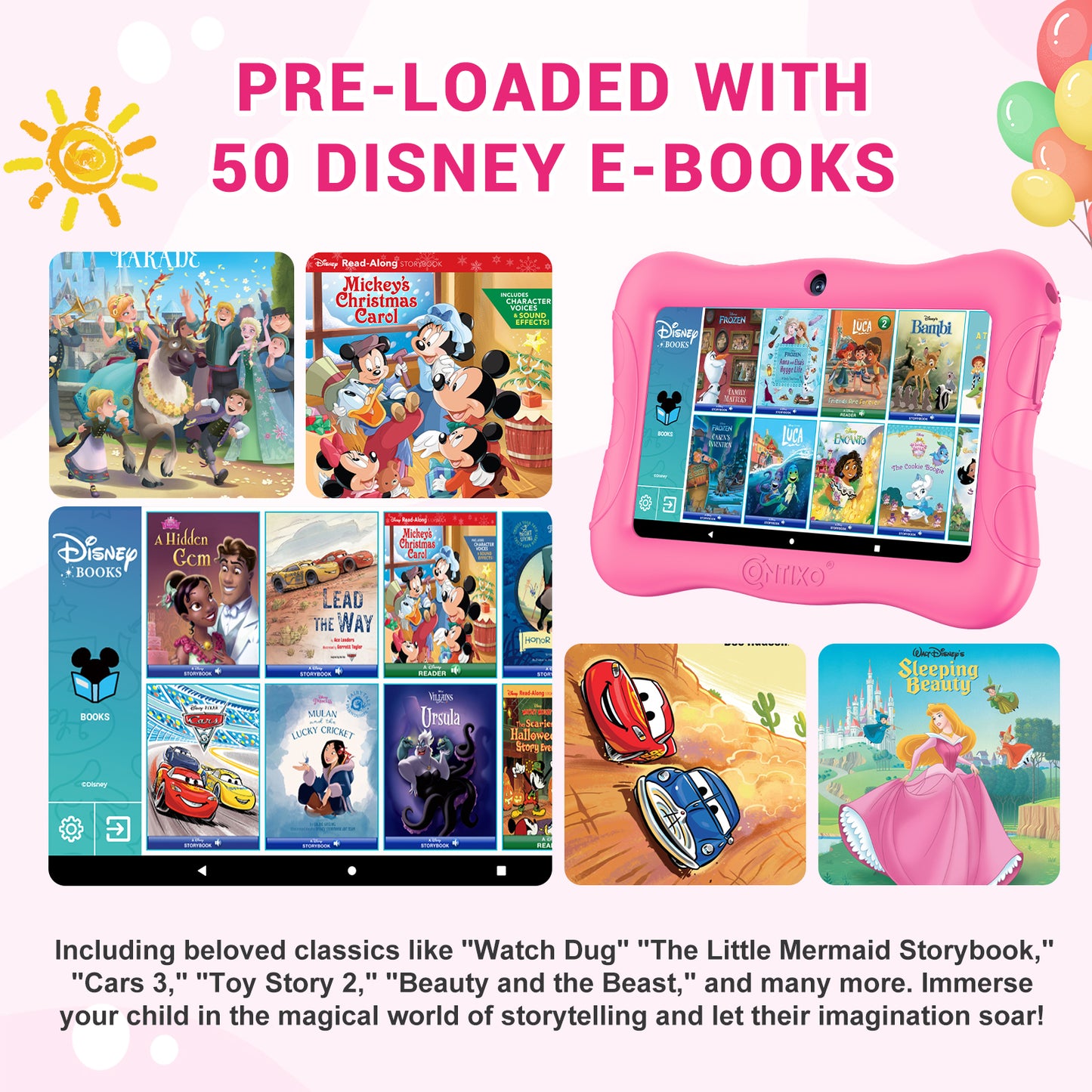 Contixo V9-2 7" Kids Tablet, Headphones, & Tablet Bag Bundle