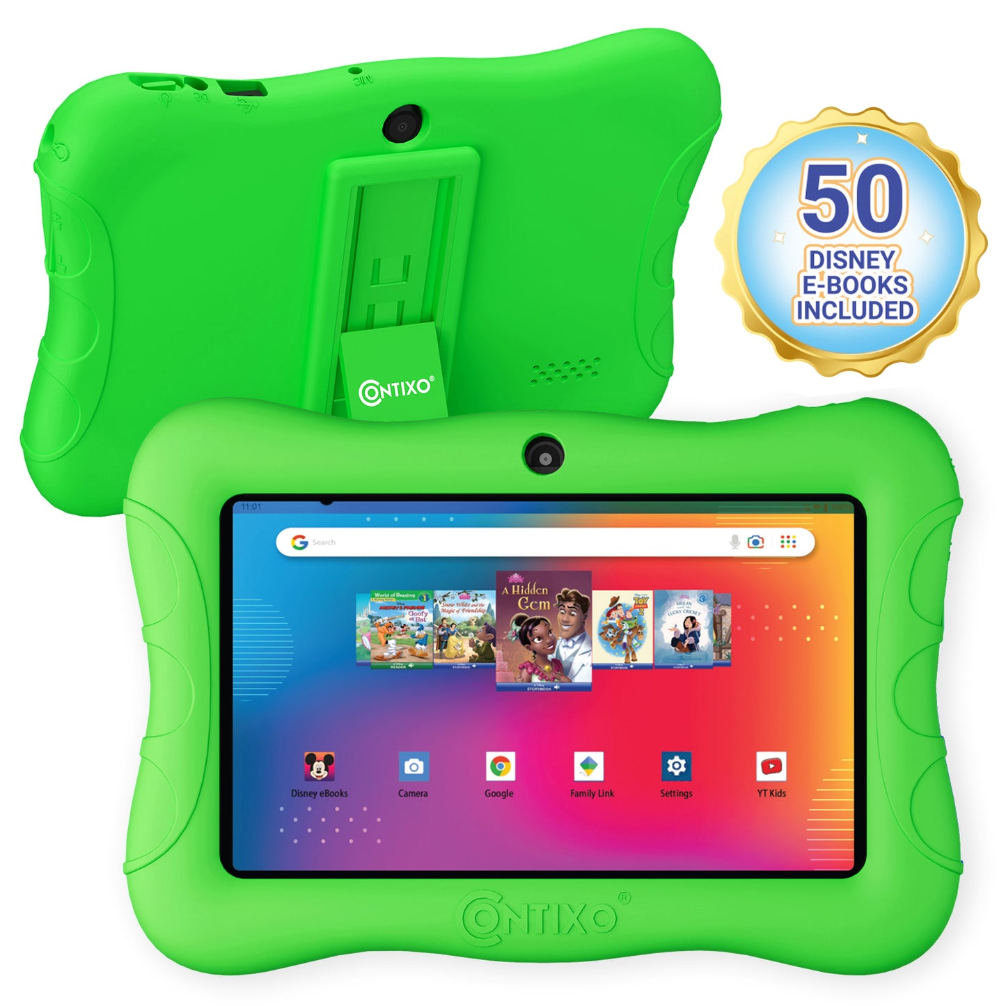 Contixo V9 Kids HD 7" Tablet - 50 Disney eBooks & Kickstand Included