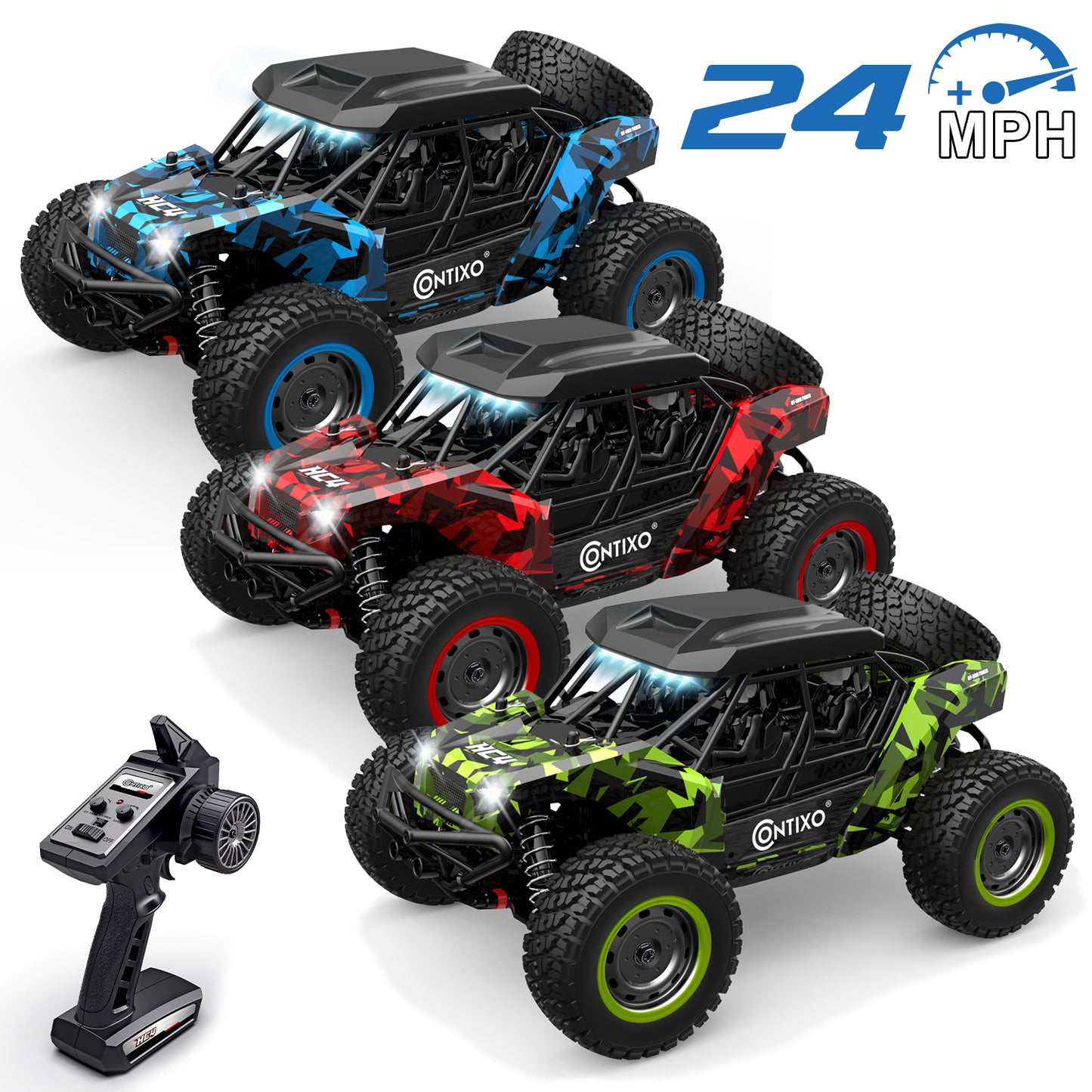 Contixo HC4 Dominator RC Remote Control Offroad 4WD UTV - 1:16 Scale