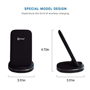 Contixo W3 Fast Wireless Charging Stand, Qi Compatible for Smartphones
