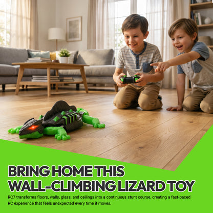 Contixo WC2 Wall Climbing Lizard RC Toy for Kids | Real Wall & Floor Crawling Gecko Robot with Glowing LED Eyes, 2.4GHz Remote Control Reptile Toy, Rechargeable Interactive Indoor Adventure Toy for Ages 4+
