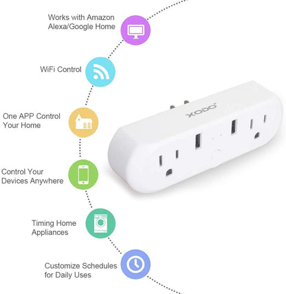 XODO WP3 Smart Mini Outlets - Works with Alexa & Google Home