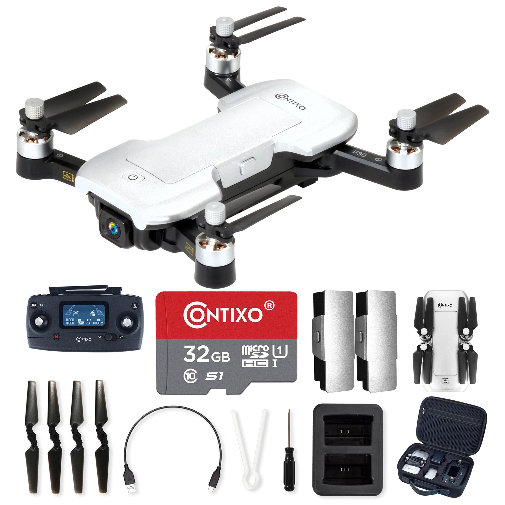 Contixo F30 GPS 4K Drone with UHD Camera, Brushless Motor, Follow Me,