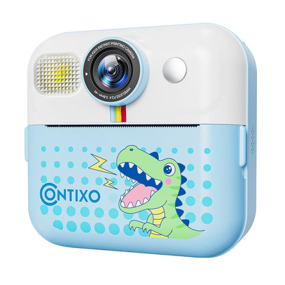 Contixo KC4  Kids Instant Print Camera, HD 1080P Digital Camera with 3 Rolls of Paper & 32G Card, 16X Zoom, Games & MP3, Ages 3-12
