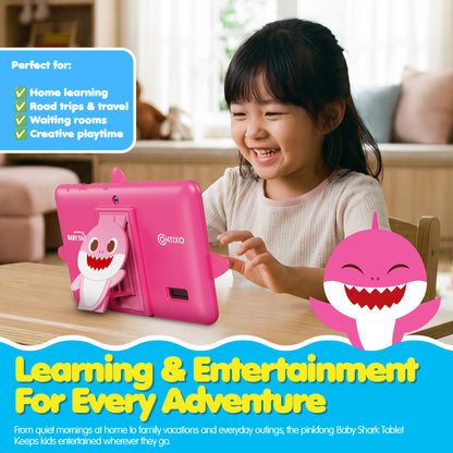 Pinkfong Baby Shark A8 7” Kids Tablet by Contixo | Android 16, 32GB