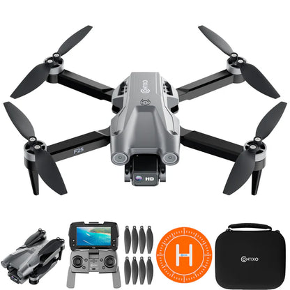 Contixo F25 Mini Drone - 1080p FHD Camera, GPS, 4.3- FPV Screen, Smart Flight Modes, Brushless Motors, Auto Return, FAA-Exempt