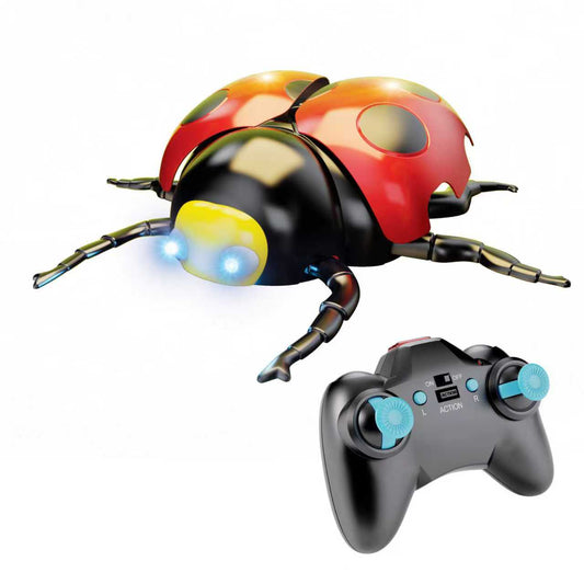 Contixo RC7 Kids RC Stunt Ladybug – Remote Control Bug Toy with LED Lights, 360° Rotation, Sprays, Indoor & Outdoor Fun for Kids