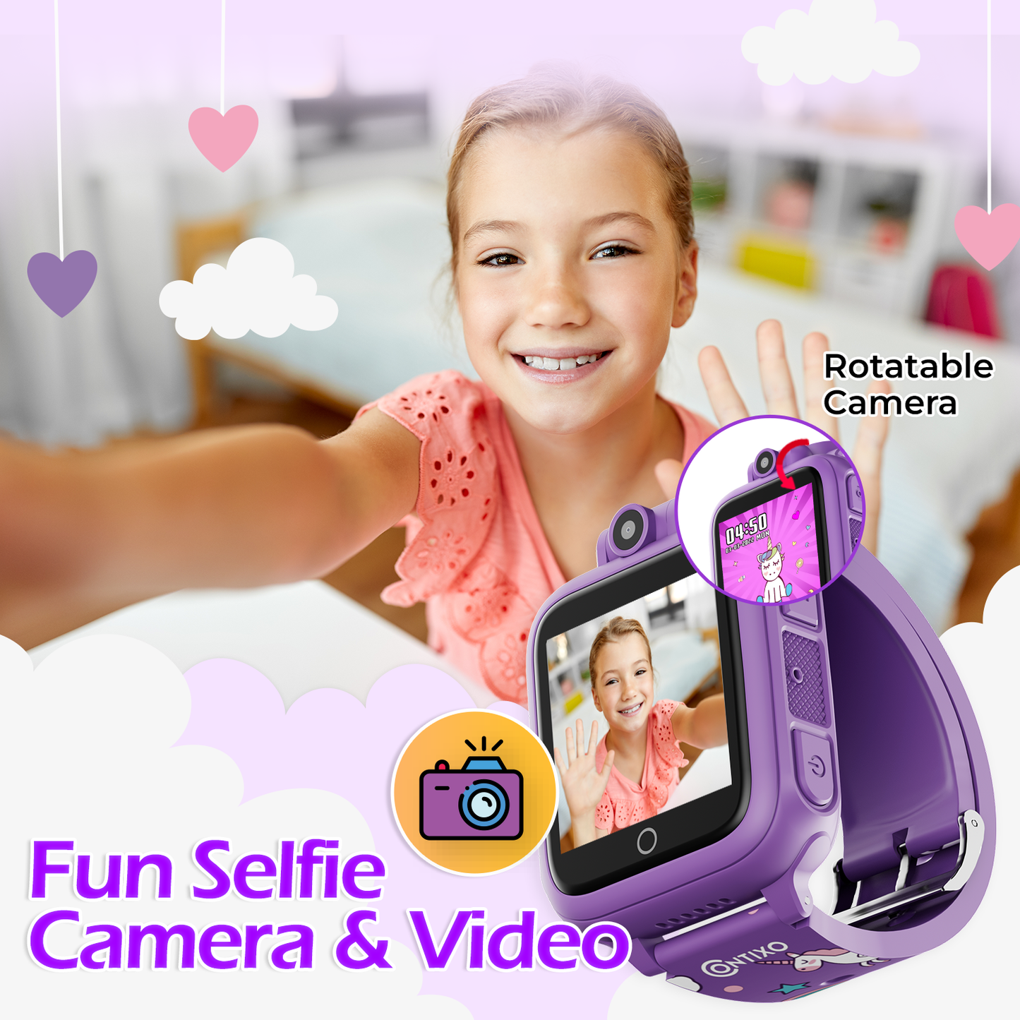 Contixo V10 7" Kids Tablet with Smart Watch Bundle