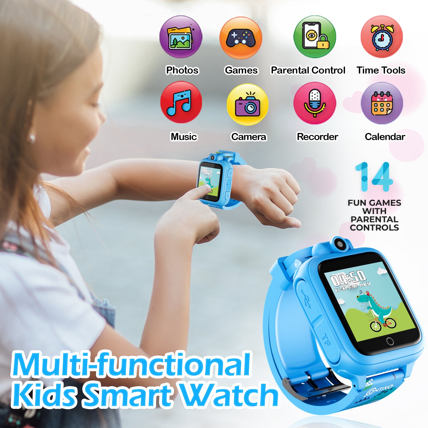 Contixo V10 7" Kids Tablet with Smart Watch Bundle