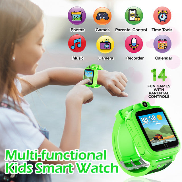 Contixo Smart Watch for Kids with Educational Games, HD Touch Screen, Camera, and MP3 Music Player