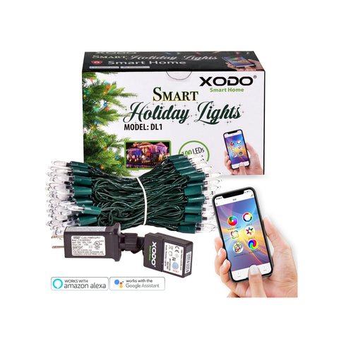 XODO DL1 Smart Christmas String Lights - Voice Controlled LED Lights