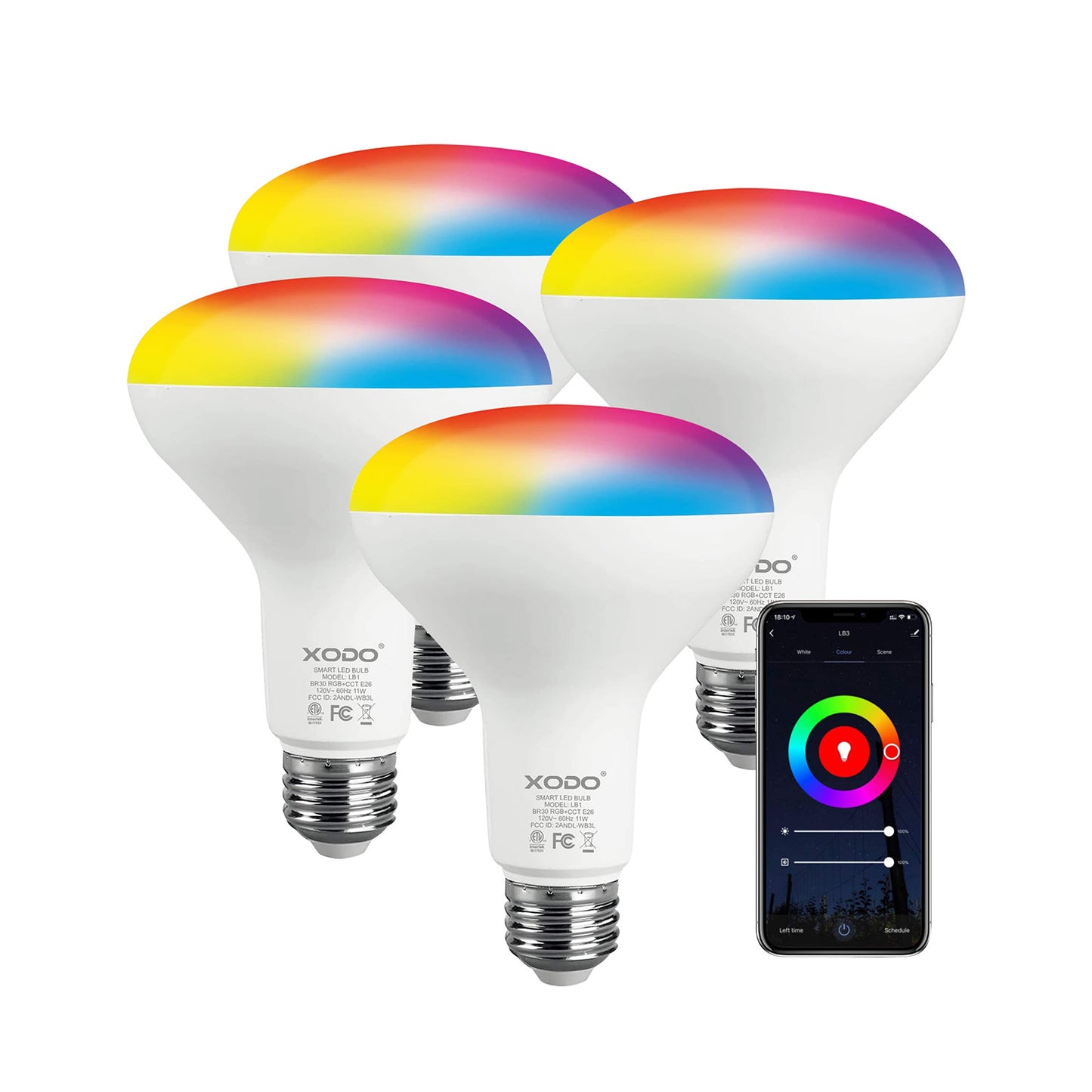 XODO LB1 Smart Light Bulbs - Color Changing LED Wi-Fi Bulbs