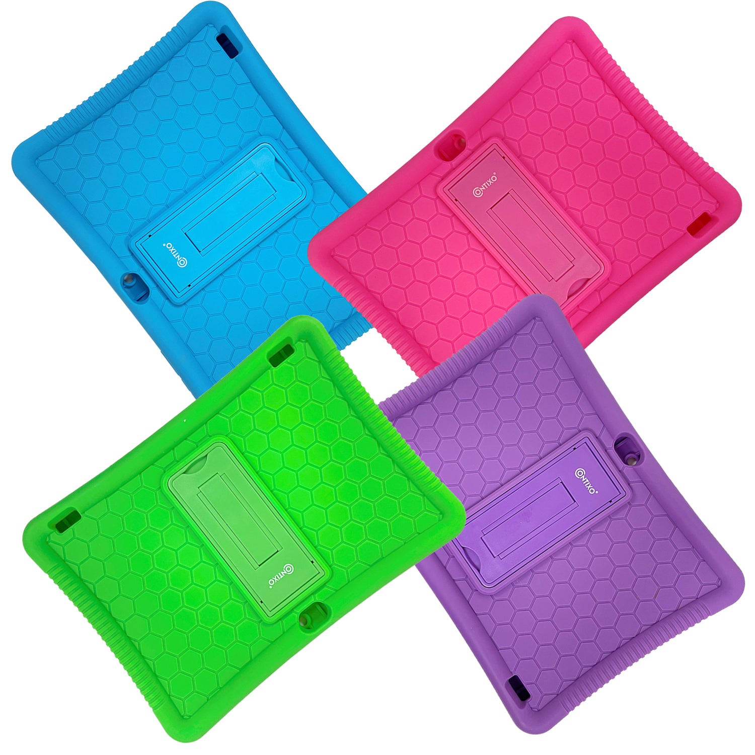 Contixo K102 Kids Tablet -Protective Silicone Case, Multi-Color