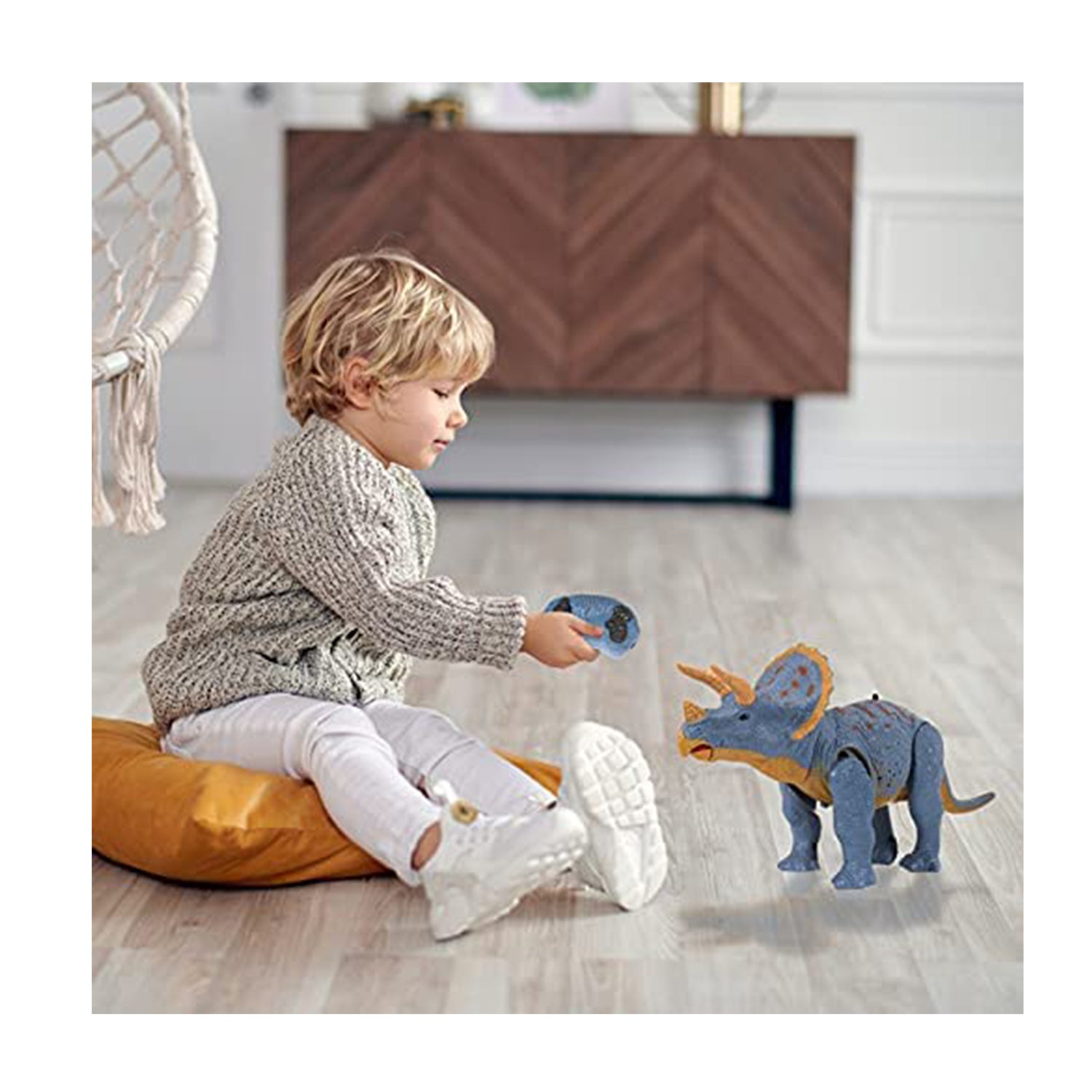 Contixo DR2 Remote Control RC Walking Triceratops Dinosaur Toy