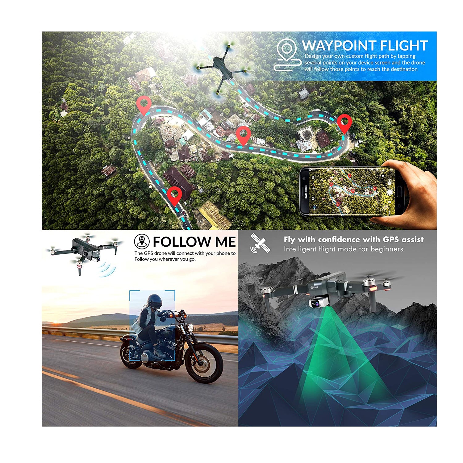 Contixo F35 GPS Drone with 4K UHD Camera
