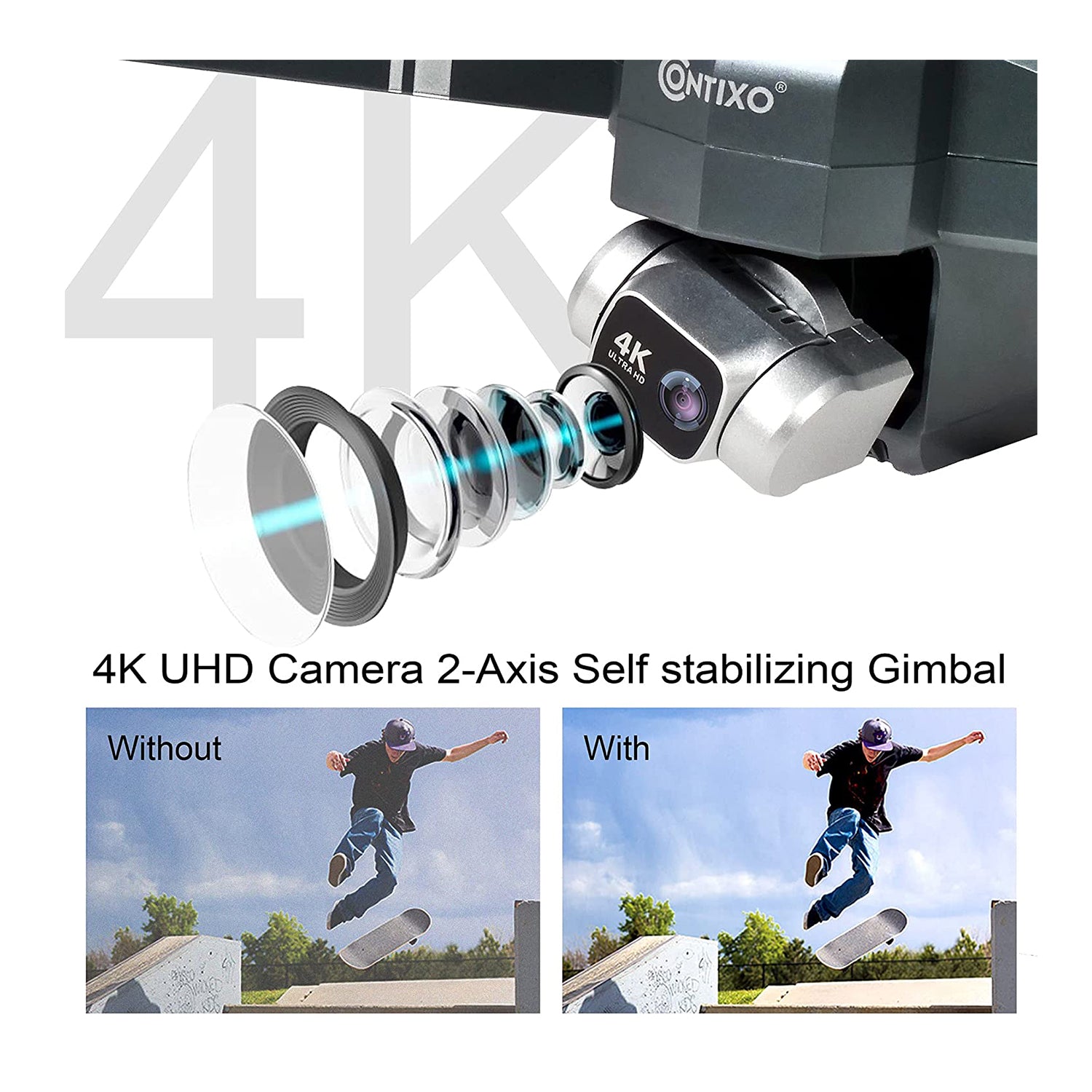 Aktiver Far insekt Contixo F35 GPS Drone with 4K UHD Camera
