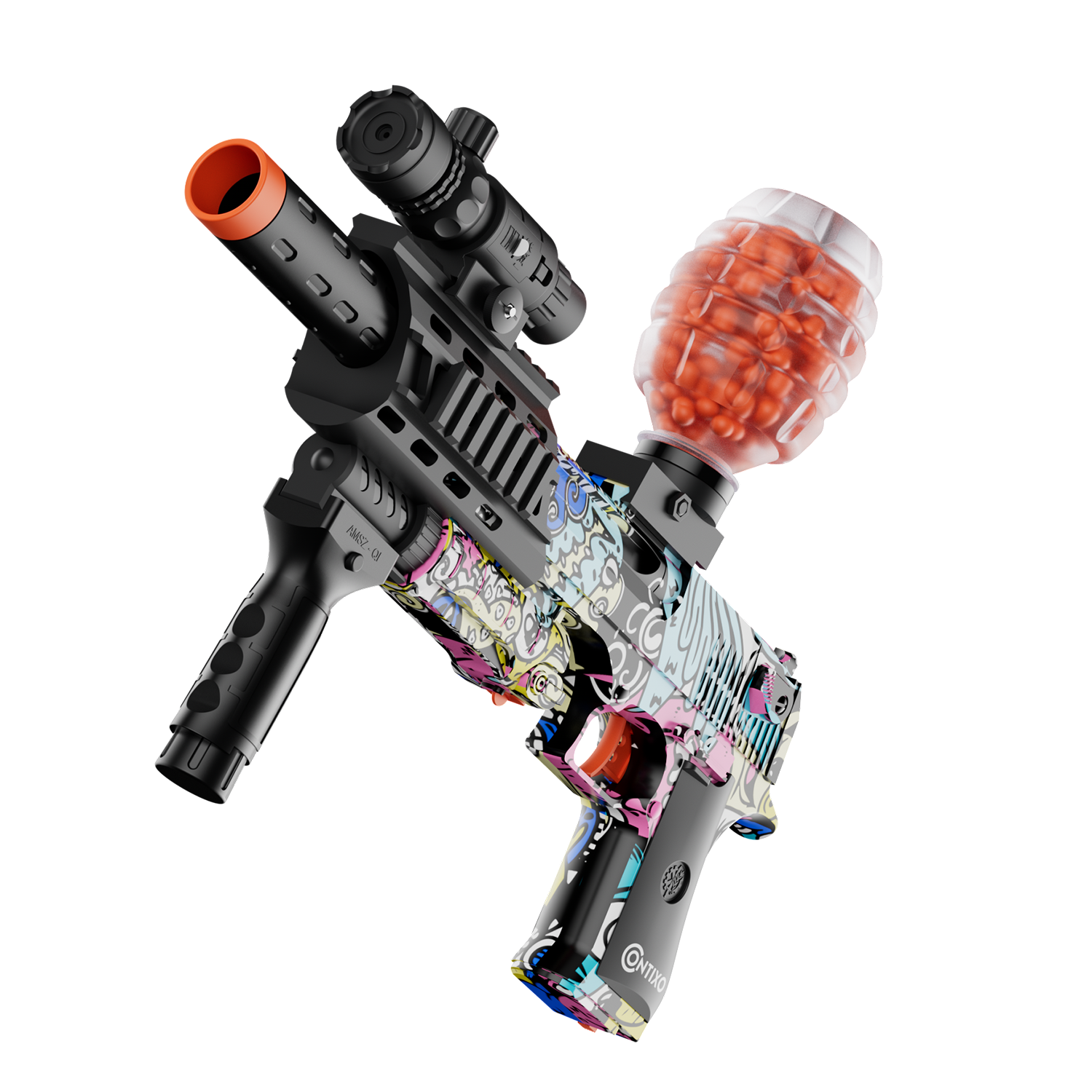 Contixo GB1 Graffiti Automatic Gel Ball Blaster with 30,000 Gel Beads