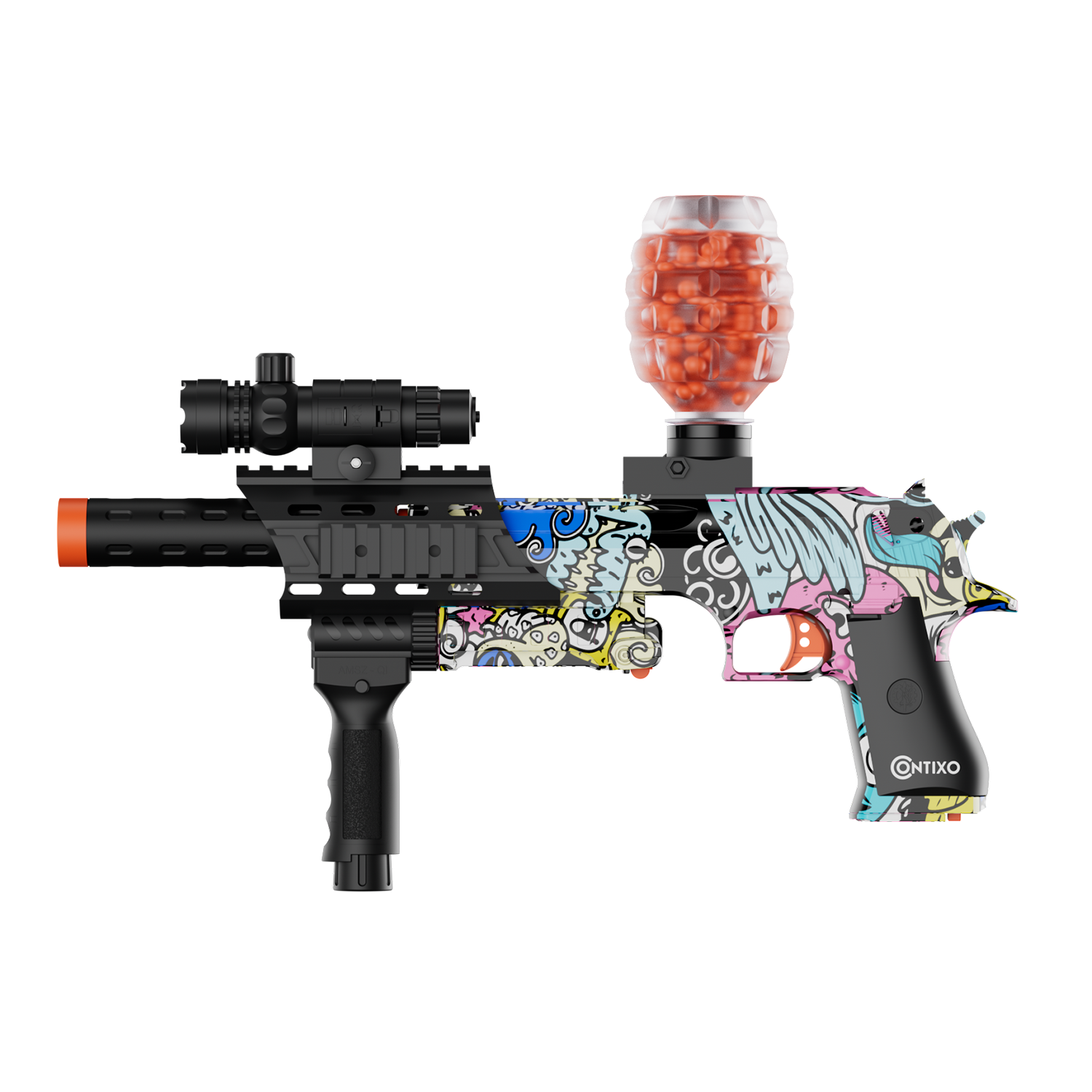 Contixo GB1 Graffiti Automatic Gel Ball Blaster with 30,000 Gel Beads