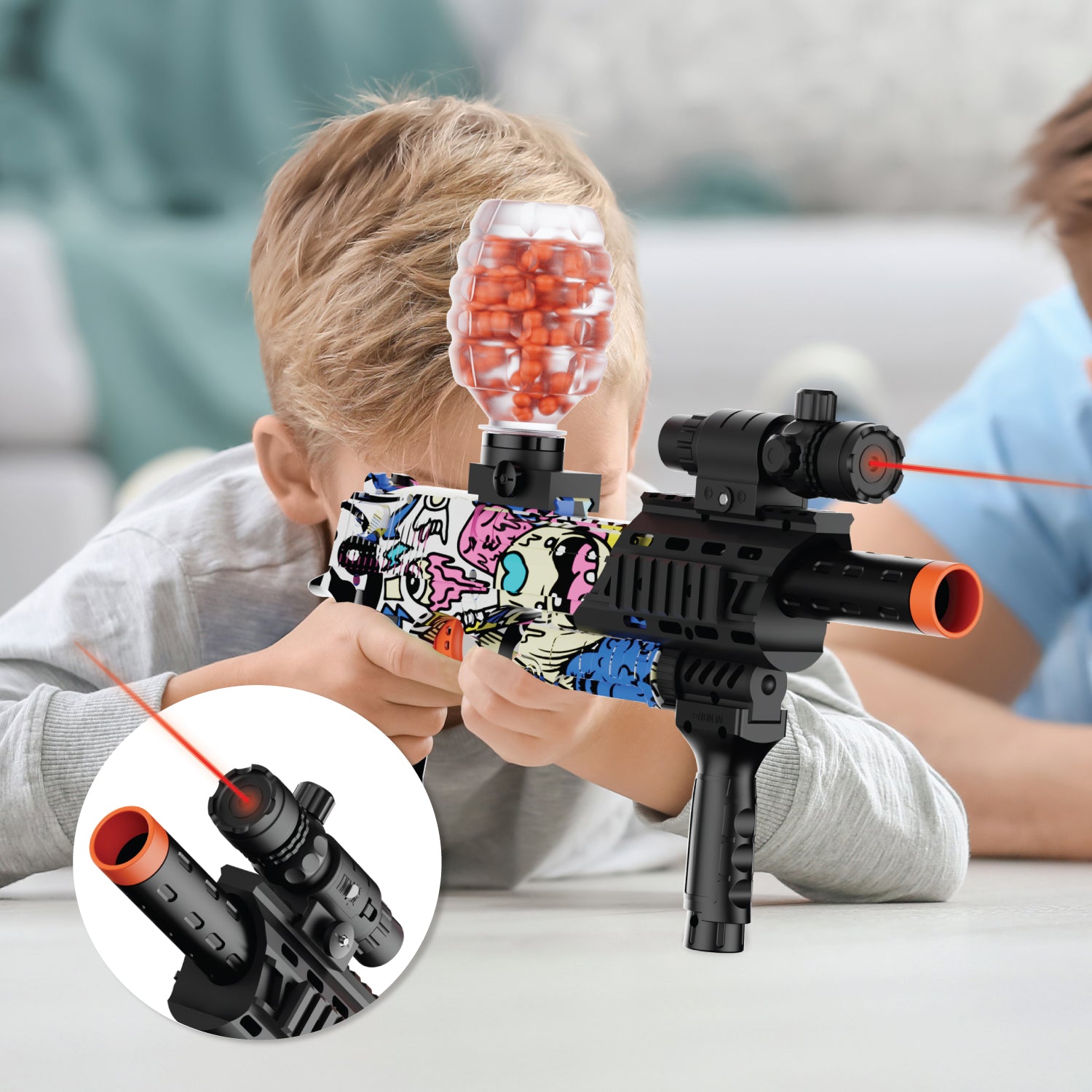 Contixo GB1 Graffiti Automatic Gel Ball Blaster with 30,000 Gel Beads